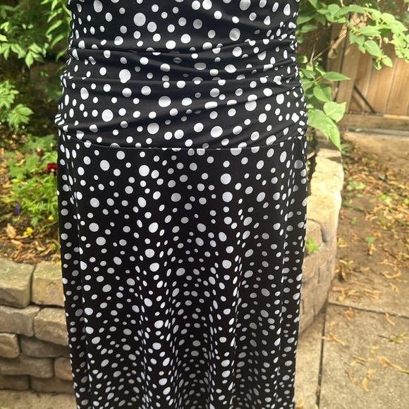 Jessica Polka Dot Classic Black and White Midi Dress. Size Small. - Picture 6 of 10